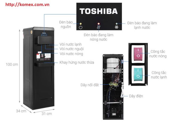 Cây nước nóng lạnh Toshiba RWF-W1917TV(K)