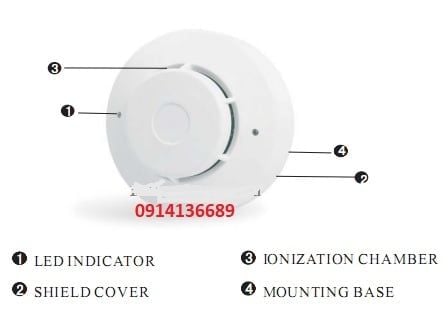 Đầu cảm biến khói báo cháy YCD-GD, DC12V-48V