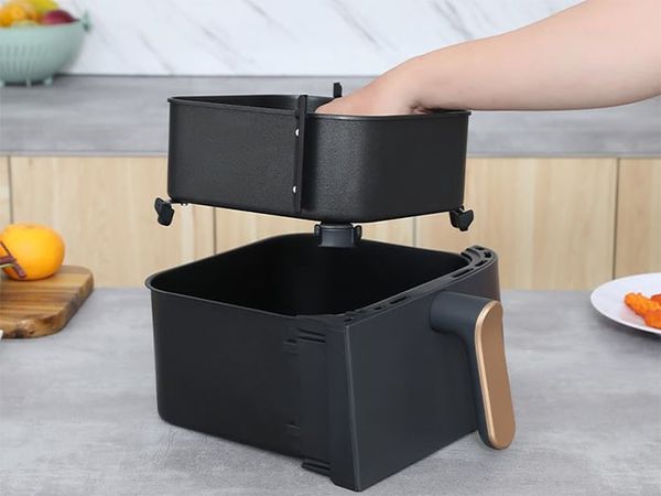 Nồi chiên không dầu điện tử cao cấp hai ngăn Philips NA352/00, điều khiển App, dung tích 9 lít, chức năng làm bánh, nướng, chiên