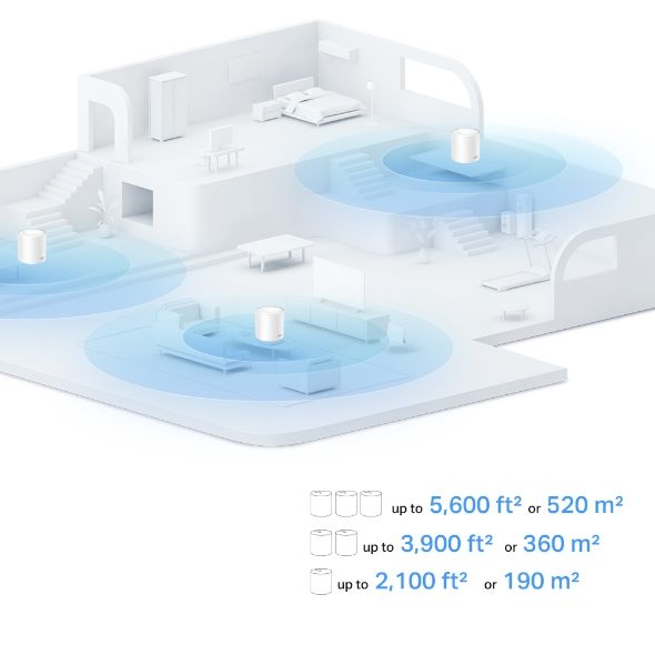 Hệ Thống Mesh WiFi 6 TP-Link Deco X10 (1-pack), X10 (2-pack), X10 (3-pack) AX1500 Phủ Sóng Rộng, Kết Nối Nhiều Thiết Bị