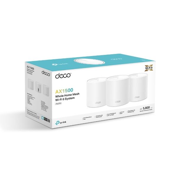 Hệ Thống Mesh WiFi 6 TP-Link Deco X10 (1-pack), X10 (2-pack), X10 (3-pack) AX1500 Phủ Sóng Rộng, Kết Nối Nhiều Thiết Bị