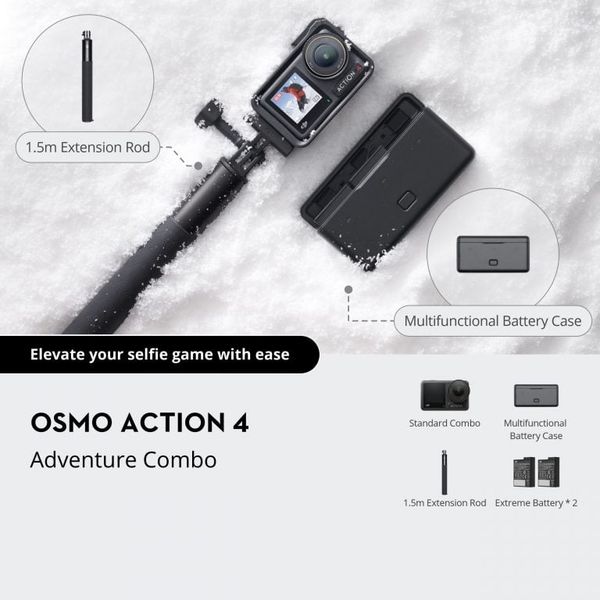 Camera hành động chuyên nghiệp DJI Osmo Action 4 Adventure Combo