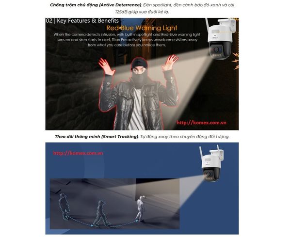 Camera chống trộm ngoài Trời Wi-Fi 6  công nghệ AIgo Play Imou Titan Pro IPC-U7LP-6V0NE, độ phân giải 3K, 6MP, kết nối PoE