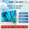 Google Tivi Sony 4K 43 Inch K-43S30 Tái Tạo Dải Màu Rộng Chuẩn Điện Ảnh, Tự Động Nâng Cấp Nội Dung Độ Phân Giải Thấp