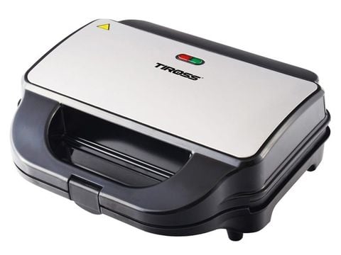 Máy nướng bánh mì sandwich Tiross TS9655 có 3 khay nướng tiện lợi, Tự động ngắt điện khi quá nhiệt