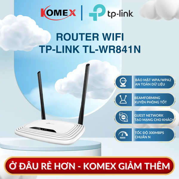 Bộ Phát Sóng Router WiFi 300Mbps TP-Link TL-WR841N – Chuẩn N, Hỗ trợ IPv6 Sẵn sàng cho hạ tầng Internet mới