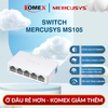 Switch chia mạng Mercusys MS105 5 cổng 10/100Mbps, hỗ trợ Auto MDI/MDIX không cần phân biệt cáp thẳng hay cáp chéo