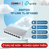 Switch chia tín hiệu để bàn TP-Link TL-SF1008D 8 Cổng 10/100Mbps, Hỗ trợ khung Jumbo 2K giúp cải thiện truyền tải tập tin lớn