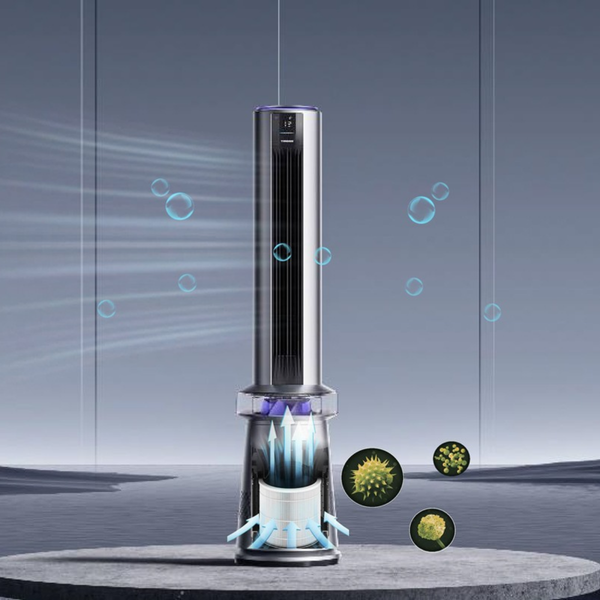 Quạt Tháp Không Cánh Kết Hợp Lọc Không Khí Tiross TS9188 Màng Lọc HEPA H13, 55W Siêu Tiết Kiệm Điện