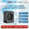 Máy giặt cửa ngang Casper Inverter 9.5kg WF-D95VGR1, AI Smart, giặt hơi nước Steam Wash