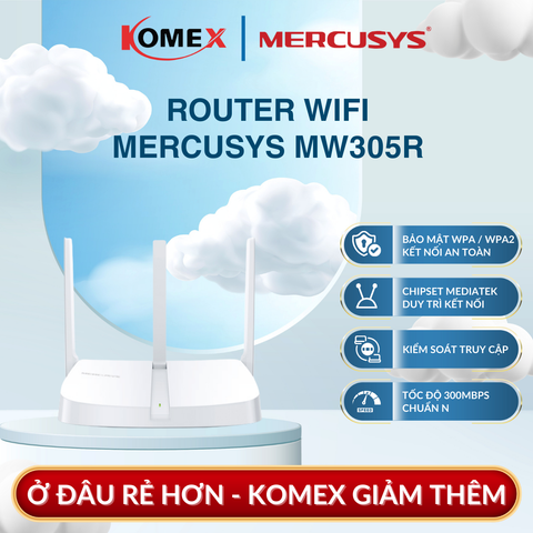 Bộ Phát Sóng Router WiFi 300Mbps Mercusys MW305R, Tăng cường độ nhạy và khả năng thu phát sóng
