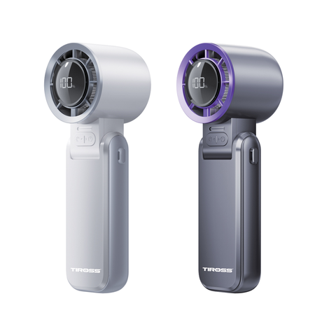 Quạt Sạc Tích Điện Cầm Tay Tiross TS3429 5W, Pin 4000mAh, 100 Cấp Gió Có Thể Gấp Gọn