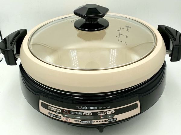 Nồi lẩu nướng đa năng cao cấp thương hiệu Nhật Bản Zojirushi EP-PVQ30-BA, dung tích 3 lít