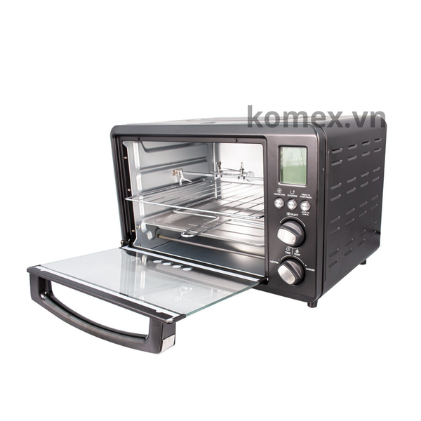 Lò nướng thùng Tiross TS9608 28L, Công suất 1500W, Hẹn giờ tới 60 phút