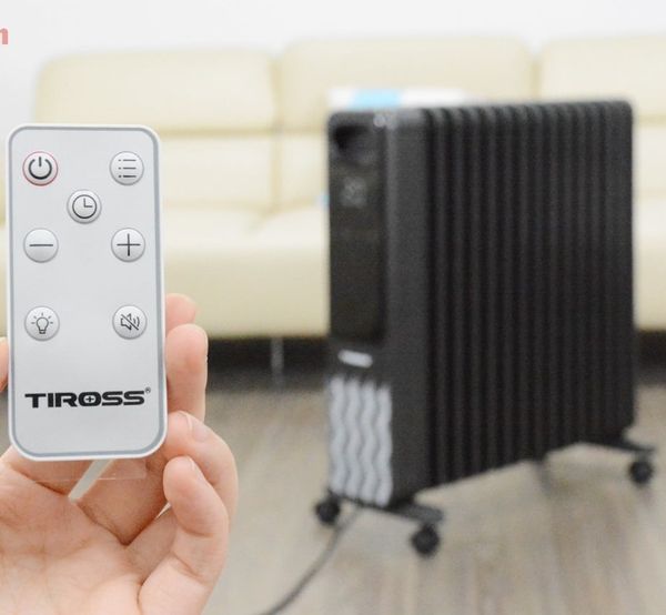 Máy sưởi dầu Điều khiển từ xa 15 thanh TIROSS TS9222, 30m2, Công suất 2800W