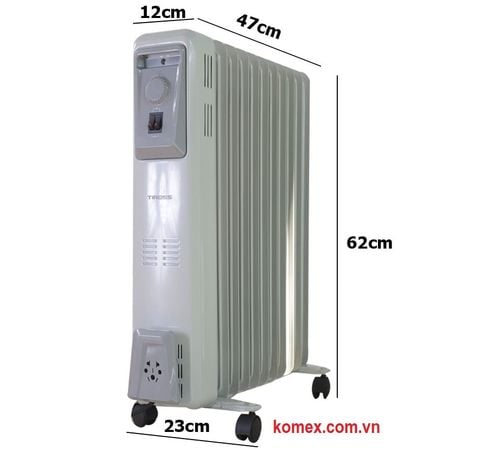 Lò sưởi dầu Tiross 11 thanh TS9217, công suất 2200W, 20m2