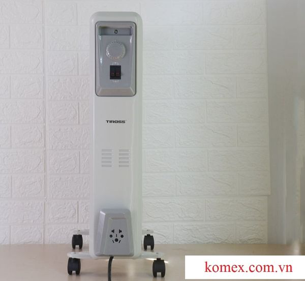 Lò sưởi dầu Tiross 11 thanh TS9217, công suất 2200W, 20m2