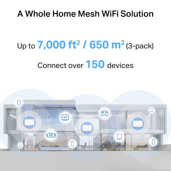 Hệ thống Mesh WiFi 7 Mercusys Halo H27BE (3-Pack), H27BE (2-pack) chuẩn BE3600 giảm tắc nghẽn mạng