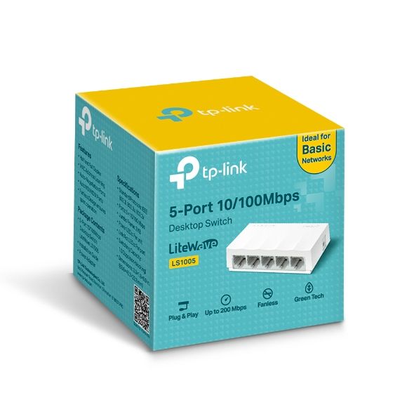 Thiết bị chia mạng TP-Link LS1005 5 Cổng 10/100Mbps LiteWave, đáp ứng tốt nhu cầu cơ bản