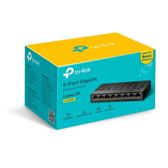Switch Gigabit 8 Cổng TP-Link LS1008G LiteWave, Không yêu cầu cài đặt phần mềm