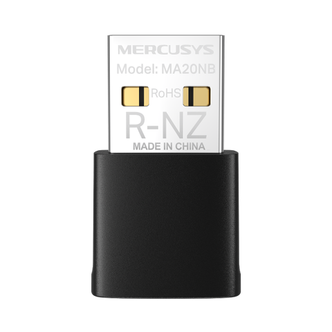 USB Adapter WiFi MERCUSYS MA20NB, MA20N AC650, tích hợp Bluetooth 5.0, Windows tự nhận driver