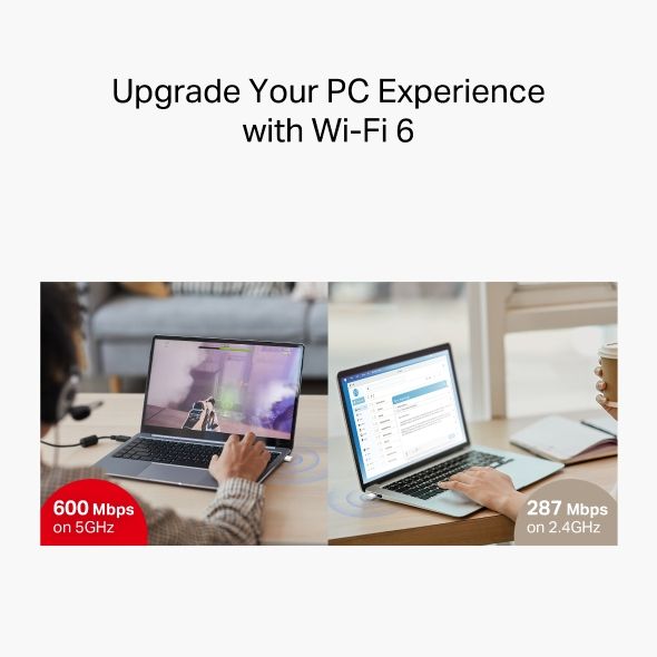 USB Adapter WiFi 6 AX900 MERCUSYS MA60XNB, Bluetooth 5.3 tích hợp sẵn driver, hỗ trợ Windows 10/11