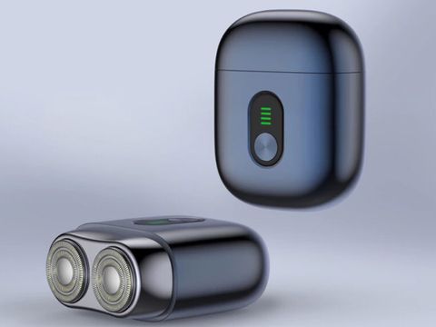 Máy cạo râu mini hai lưỡi Tiross TS2289, cổng sạc Type C, chống nước IPX7