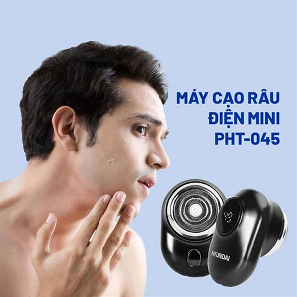 Máy cạo râu điện Hyundai PHT-045-BK cạo khô & ướt tiện lợi