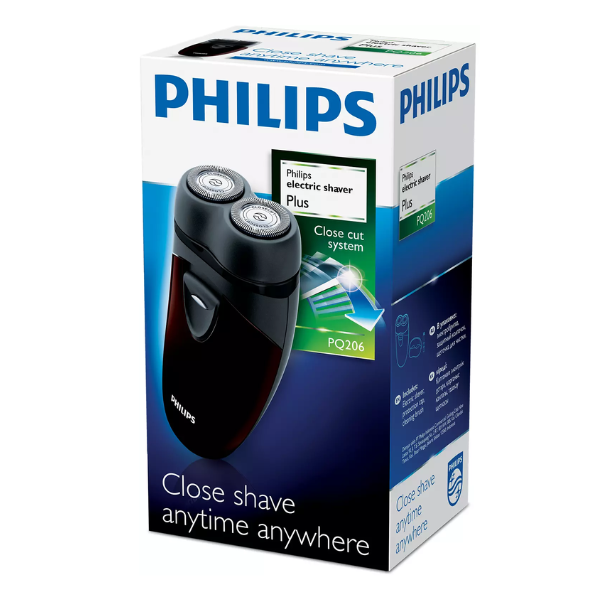 Máy cạo râu khô mini 2 đầu Philips PQ206/18, dùng Pin AA