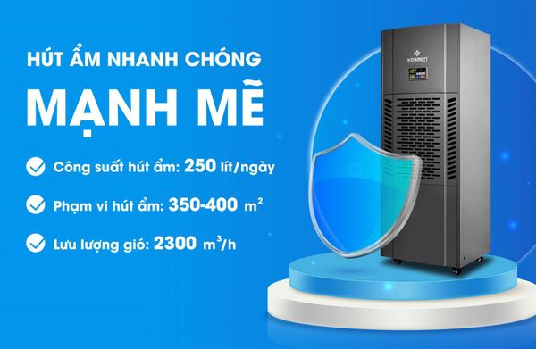 Máy hút ẩm không khí công nghiệp Kosmen KM-250S, công suất 250 lít/ngày