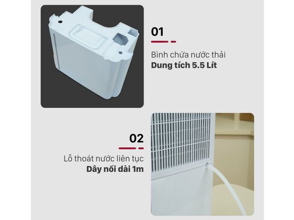 Máy Hút Ẩm FujiHome DH25W-HEPA-NEW 25L/ngày – Lọc Không Khí HEPA H13, Ionizer, WiFi