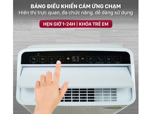 Máy Hút Ẩm FujiHome DH25W-HEPA-NEW 25L/ngày – Lọc Không Khí HEPA H13, Ionizer, WiFi