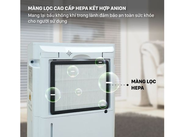 Máy Hút Ẩm FujiHome DH25W-HEPA-NEW 25L/ngày – Lọc Không Khí HEPA H13, Ionizer, WiFi