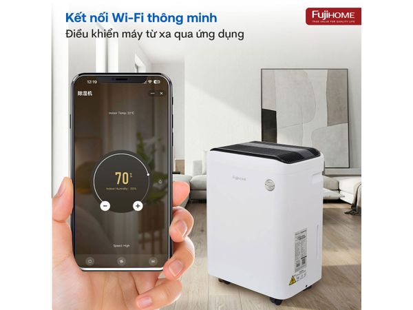 FujiHome DH35W-HEPA Máy Hút Ẩm 35 lít Kết Hợp Lọc Không Khí Cao Cấp