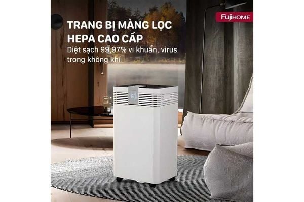 Máy Hút Ẩm FujiHome DH60W-HEPA 60L/ngày – Lọc Khí HEPA, UV, Ionizer