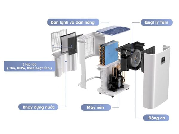 Máy hút ẩm lọc không khí Kosmen KM-30N – Giải pháp chống ẩm mốc cao cấp
