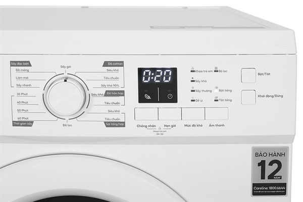 Máy sấy quần áo thông hơi Casper TD-72VWD 7.2 kg Chống nhăn tiết kiệm điện