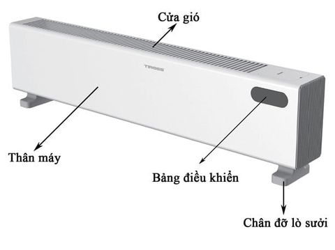 Quạt sưởi sàn Tiross TS9447, Màn Led, Sưởi ấm, Bù ẩm, khóa an toàn trẻ em
