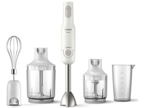 Máy Xay Cầm Tay Philips ProMix HR2537 – Công Suất 650W, Kèm Que Đánh Kem & Cối Xay XL