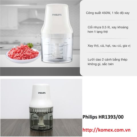 Máy xay thịt đa năng Philips HR1502/00, HR1501/00, HR1393/00