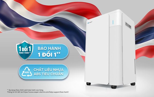 Máy Hút Ẩm gia đình Casper DE-20L1 20L - Có Ionizer Chính Hãng