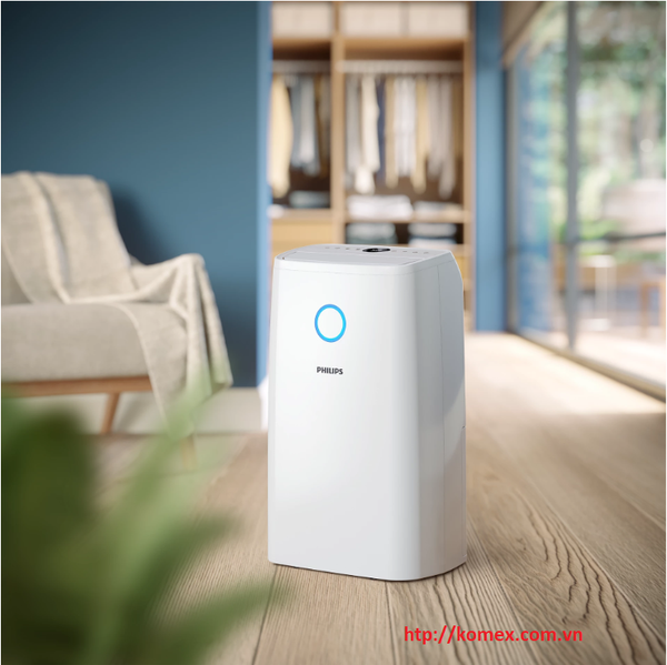 Máy hút ẩm không khí Philips DE3306/11, Diện tích 63M2, Công suất 34.3 lít, dung tích 4 lít