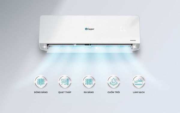 Máy lạnh Casper QC-24IU36A 24000BTU – Làm Lạnh Nhanh, iClean Tự Làm Sạch