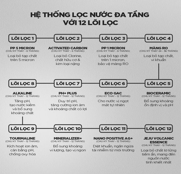 Máy lọc nước nóng lạnh RO Cuckoo CP-ARPV1201S/BKCRVNCV, Hàn Quốc, 12 lõi