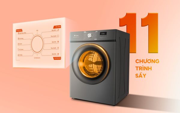 Máy Sấy Quần Áo Cửa ngang Casper TD-EE8VG1, 8Kg, Công nghệ sấy thông hơi