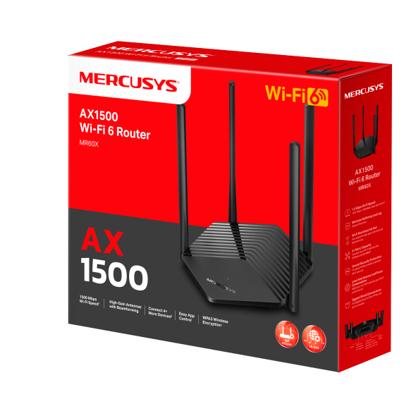 Bộ Phát Sóng Router WiFi 6 AX1500 TP-Link MR60X Smart Connect Tự động chọn băng tần tối ưu