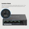 Switch PoE+ Gigabit 5 Cổng Mercusys MS105GP (4 Cổng PoE+, 65W, Extend 250m), Truyền trên cùng một dây Ethernet