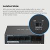 Switch PoE Mercusys S106LP 10/100Mbps 6 Cổng 4 Cổng PoE+ 40W Vỏ Kim Loại, Nút gạt vật lý giúp tách biệt lưu lượng giữa các cổng