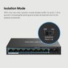 Switch PoE Mercusys MS110P 10/100Mbps 8 Cổng PoE+ 65W Vỏ Kim Loại, Truyền dữ liệu và cấp nguồn trên một cáp
