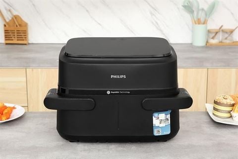 Nồi chiên không dầu 2 ngăn điện tử PHILIPS NA150/00, dung tích 7.1 lít